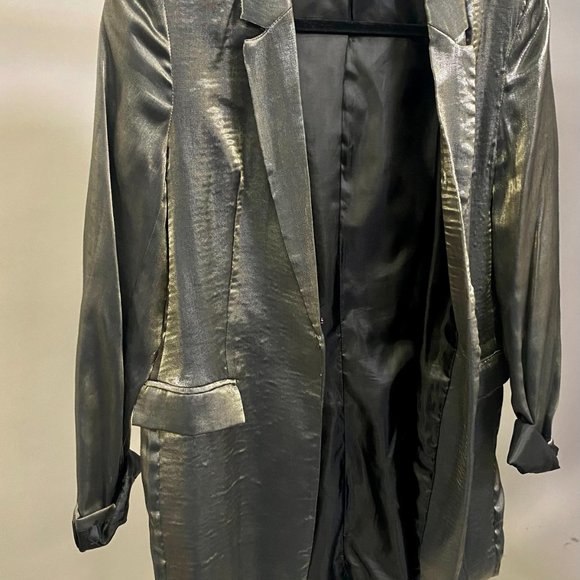 METALLIC 2 PIECE BLAZER & SKIRT SET - Picture 2 of 4